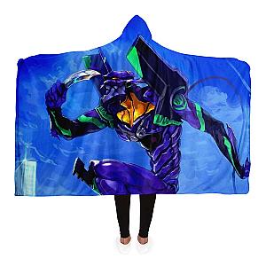 Evangelion Unit-01 Blue Sky Hooded Blanket EVA Merch