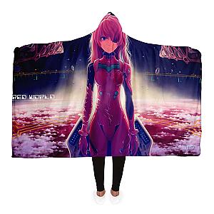 Evangelion Asuka Sky Hooded Blanket EVA Merch