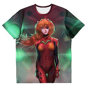 Evangelion Asuka Political 3D T-shirt EVA Merch