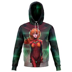 Evangelion Asuka Political 3D Hoodie EVA Merch
