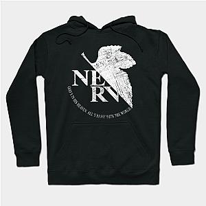 Evangelion Hoodie - NERV Vintage Emblem - Vintage White Hoodie