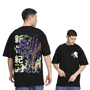 Evangelion T-shirts - Eva-01 Printed 2 Sides Classic T-shirt