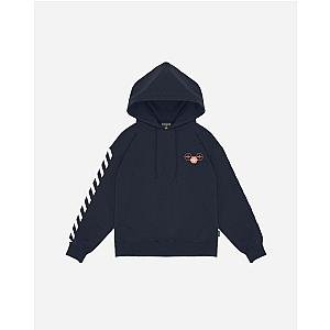 Evangelion Hoodies - Printed Double Sides Navy Pullover Hoodie