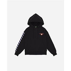 Evangelion Hoodies - Printed Double Sides Black Pullover Hoodie