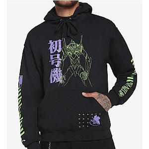 Evangelion Hoodie - EVA Unit-1 Anime Black Pullover Hoodie