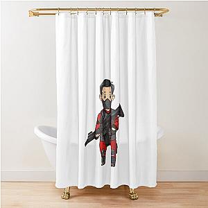 Cute Chibi Everlast Foundation Guard C with Machine gun Shower Curtain