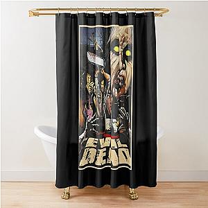 Evil Dead V6 Horror Movie Black T Shirt Shower Curtain