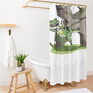 Excision Dino Shower Curtain Premium Merch Store