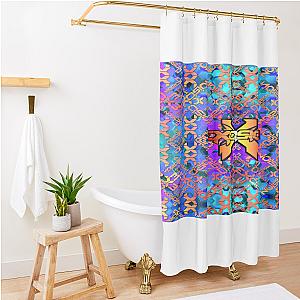 Excision Psychedelic Neon Kaleidoscope Fan Art Shower Curtain Premium Merch Store