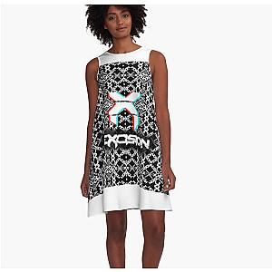 Excision Merch Pattern Design A-Line Dress Premium Merch Store