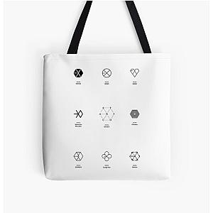 exo logo evolution  All Over Print Tote Bag