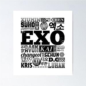 EXO Font Collage Poster