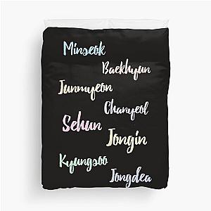 EXO real name tag Duvet Cover