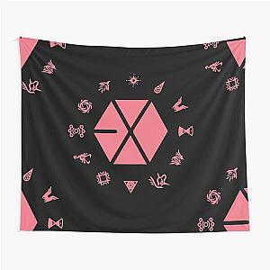 EXO Logo Kpop Group Members Tapestry