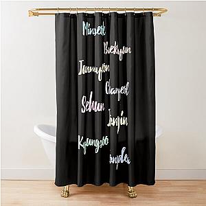 EXO real name tag Shower Curtain