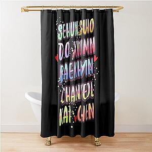 exo name  Shower Curtain