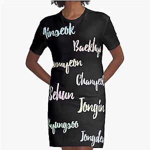 EXO real name tag Graphic T-Shirt Dress