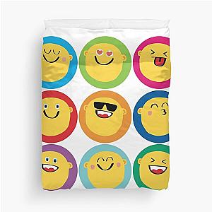 A Whole Band of Smiley Faces Duvet Cover