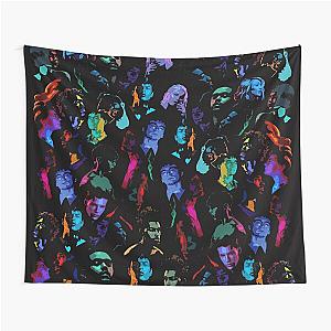 colorful faces popart pattern  Tapestry