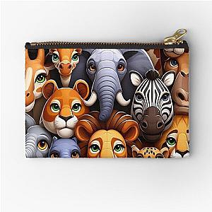 Animal faces africa funny gift ideas Zipper Pouch