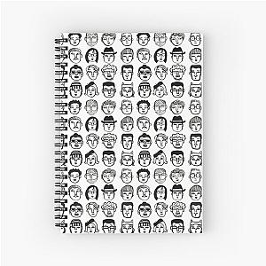 Faces in the Crowd Spiral Notebook