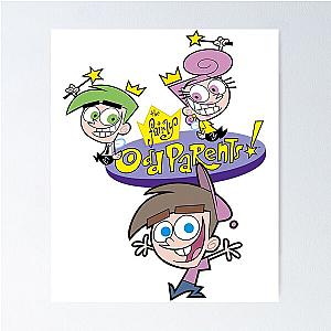 The Fairly OddParents Cosmo Wanda And Timmy Title Logo Poster