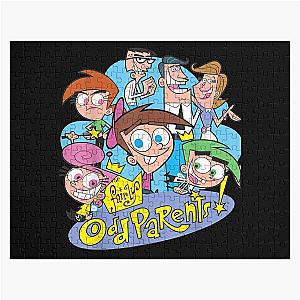 Retro Vintage Nickelodeon The Fairly Oddparents Cast Christmas Jigsaw Puzzle
