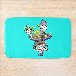 The Fairly OddParents Cosmo Wanda And Timmy Title Logo Bath Mat