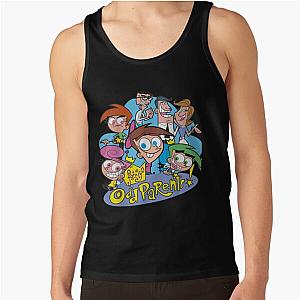 Retro Vintage Nickelodeon The Fairly Oddparents Cast Christmas Tank Top