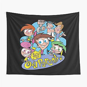Retro Vintage Nickelodeon The Fairly Oddparents Cast Christmas Tapestry