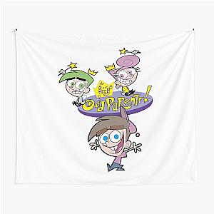The Fairly OddParents Cosmo Wanda And Timmy Title Logo Tapestry