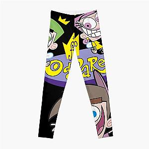 The Fairly OddParents Cosmo Wanda And Timmy Title Logo Leggings