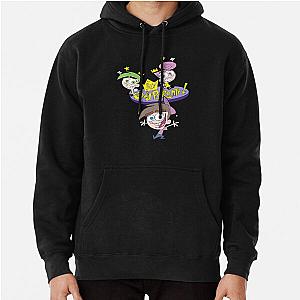 The Fairly OddParents Cosmo Wanda And Timmy Title Logo Pullover Hoodie