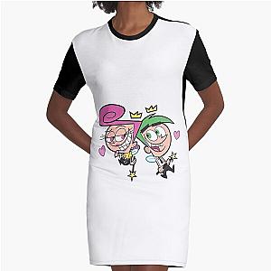 Cosmo and Wanda Fairly Odd Parents Graphic T-Shirt Dress