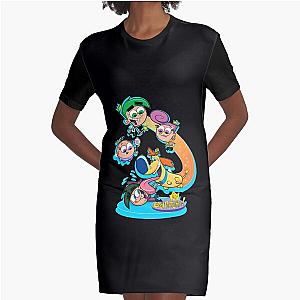 Funny Gift The Fairies - Fairly Odd Parents Christmas Graphic T-Shirt Dress