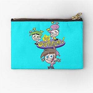 The Fairly OddParents Cosmo Wanda And Timmy Title Logo Zipper Pouch