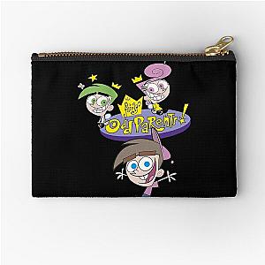 The Fairly OddParents Cosmo Wanda And Timmy Title Logo Zipper Pouch