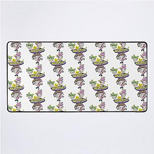 The Fairly OddParents Cosmo Wanda And Timmy Title Logo Desk Mat