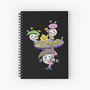 The Fairly OddParents Cosmo Wanda And Timmy Title Logo Spiral Notebook