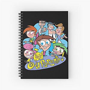 Retro Vintage Nickelodeon The Fairly Oddparents Cast Christmas Spiral Notebook