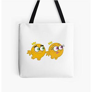 Fairly Odd Parents Cosmo and Wanda  All Over Print Tote Bag