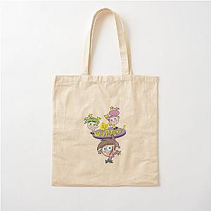 The Fairly OddParents Cosmo Wanda And Timmy Title Logo Cotton Tote Bag