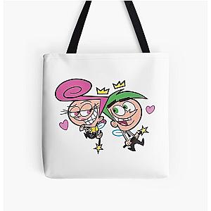 Cosmo and Wanda Fairly Odd Parents All Over Print Tote Bag