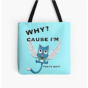 Fairy Tail Bags - Cause Im Happy All Over Print Tote Bag RB0607