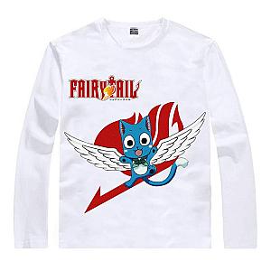 Fairy Tail T-Shirts - Happy Over Emblem Long Sleeve Shirt IPW