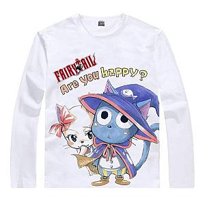 Fairy Tail T-Shirts - "Are you Happy?" Long Sleeve Shirt IPW