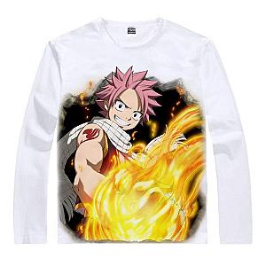 Fairy Tail T-Shirts - Fire Dragon's Iron Fist Long Sleeve Shirt IPW