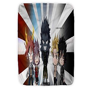 Fairy Tail Blankets - Chibi Team Dragon Slayer Natsu Gajeel Blanket IPW