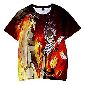 Fairy Tail T-Shirts - Natsu Igneel Premium Brushed Dragon Slayer Fire  T-shirt IPW