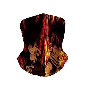 Fairy Tail Neck Gaiter - Dragneel Brothers Natsu Zeref Fire Up  Neck Gaiter Bandanna Scarf IPW